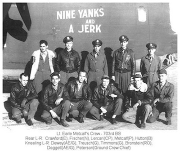 Nine yanks and a Jerk B24 liberator at Tibenham